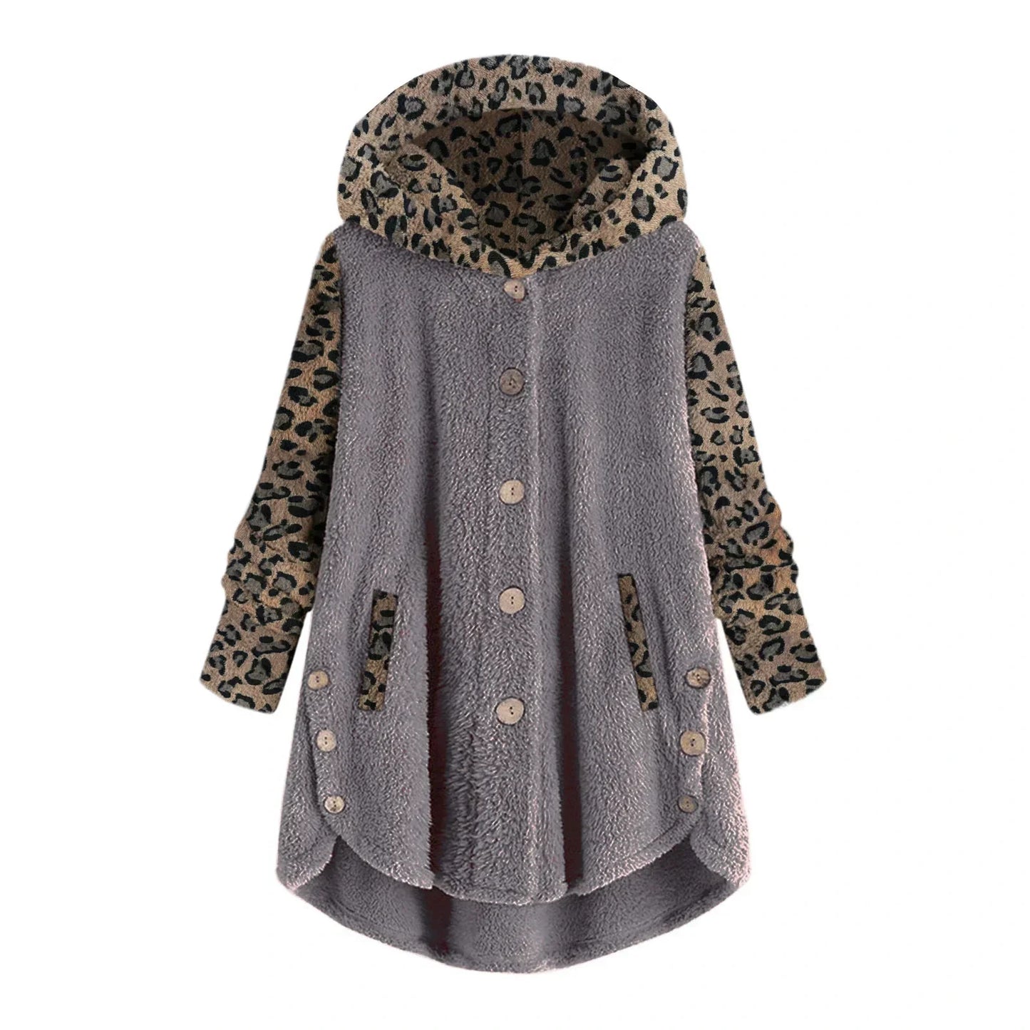 Océane - Chaqueta patchwork leopardo