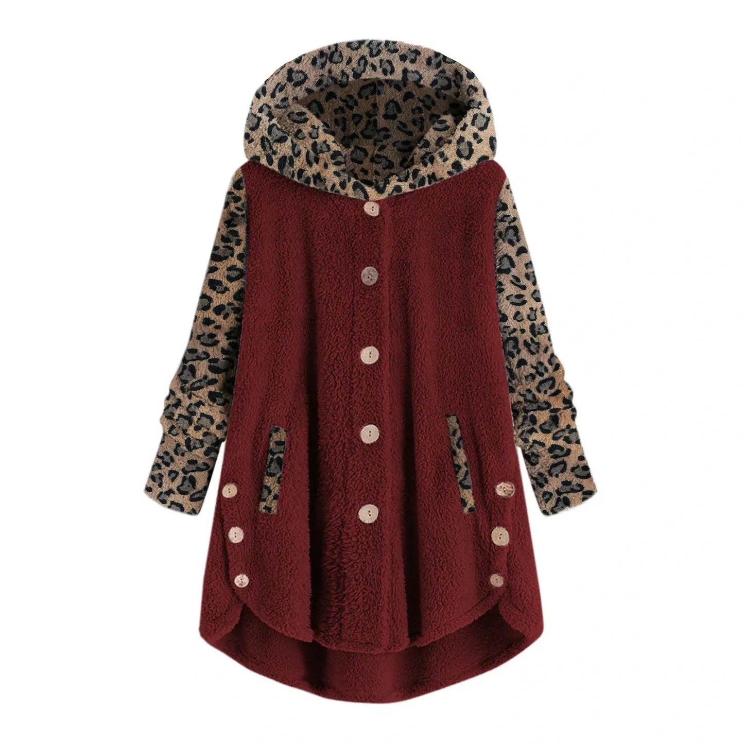 Océane - Chaqueta patchwork leopardo