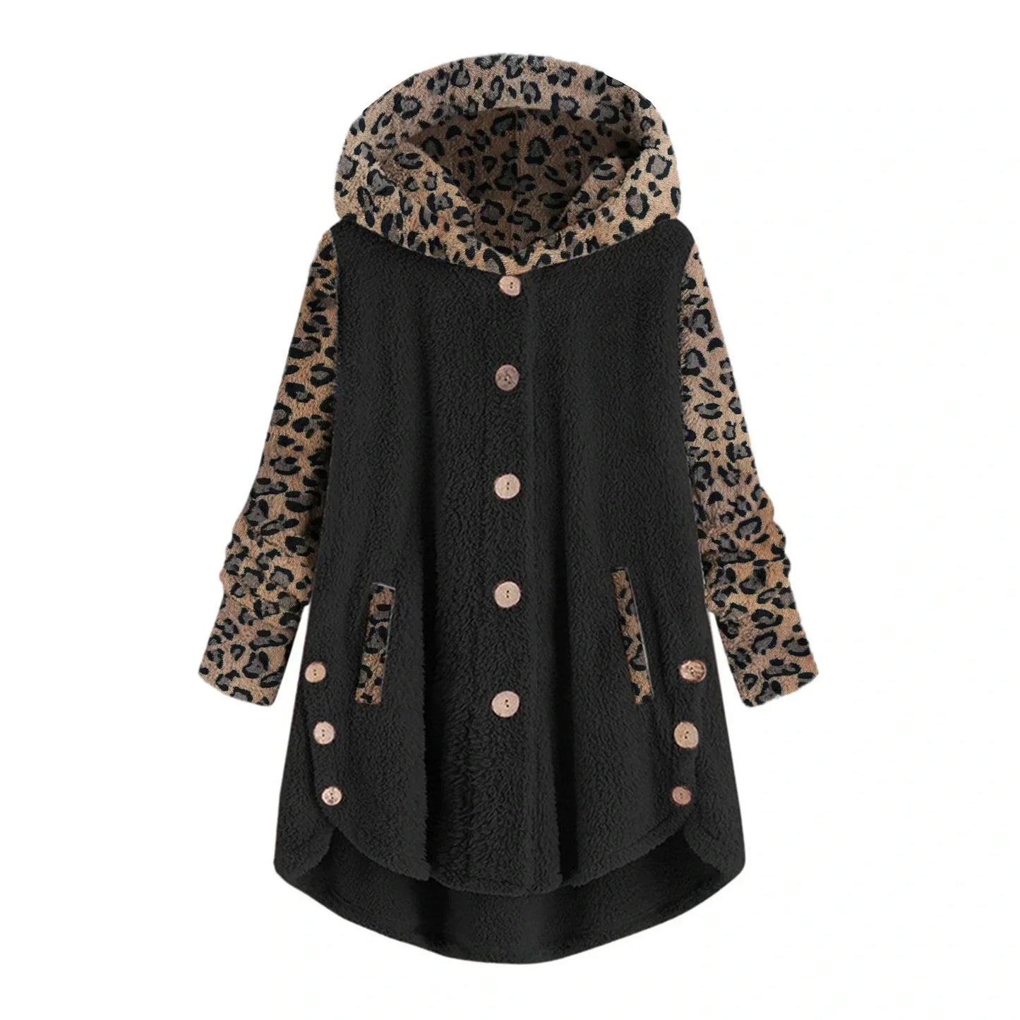 Océane - Chaqueta patchwork leopardo