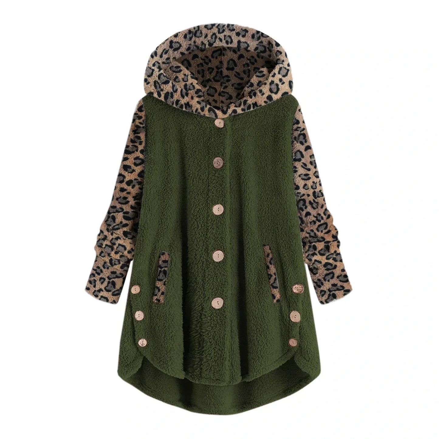 Océane - Chaqueta patchwork leopardo