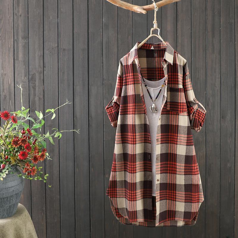 Blusa Rowen | Blusa larga de cuadros