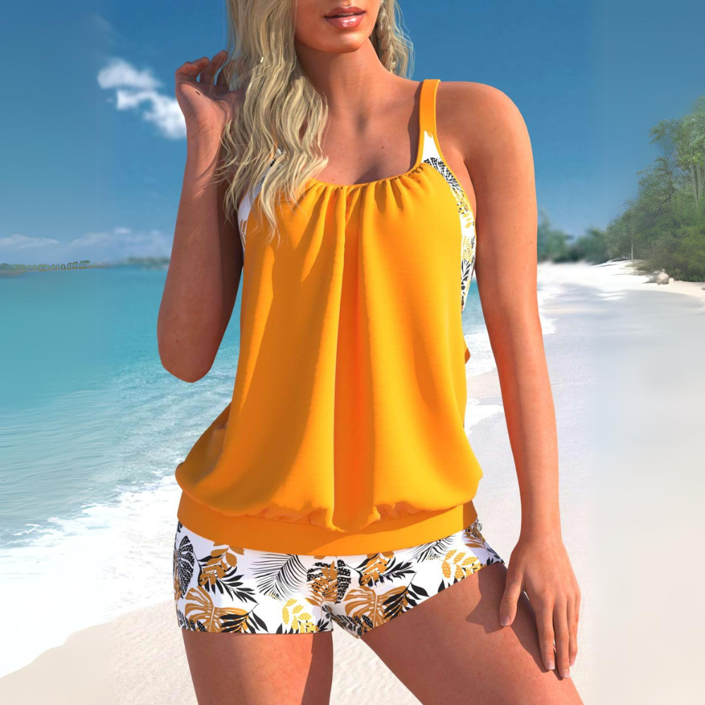 Pamela | Tankini de encaje a rayas