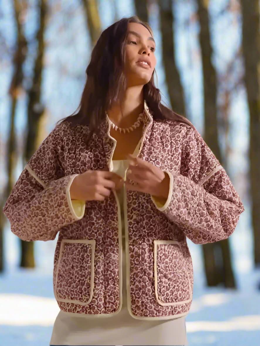 Abrigo casual, extravagante y acogedor de estilo vintage para mujer