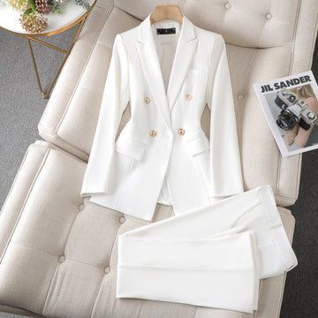 Kounie - Elegante conjunto de blazer y pantalón para mujer