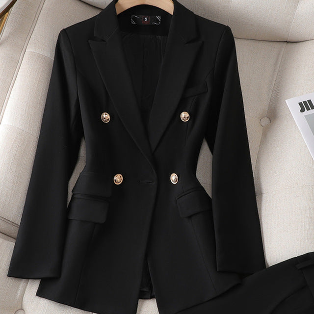 Kounie - Elegante conjunto de blazer y pantalón para mujer