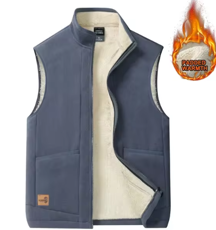 Chaleco de invierno forrado de abrigo para hombre