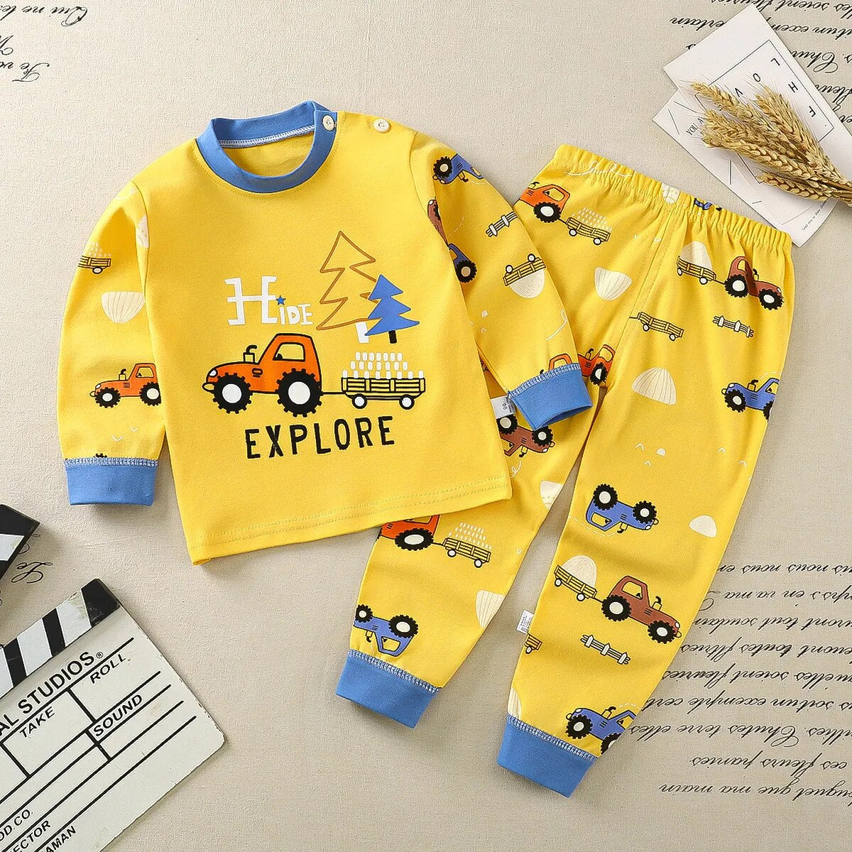 Heidi-Mode Nights Cómodo pijama infantil de dibujos animados