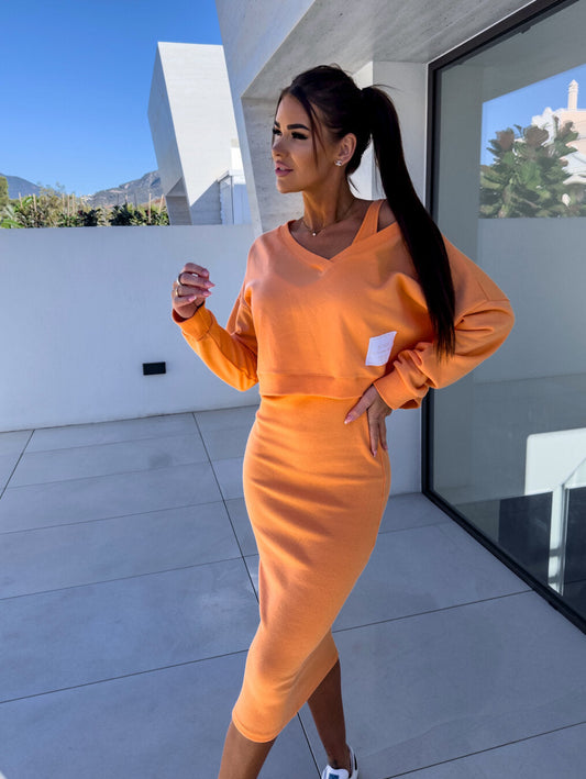 Heidi | Conjunto vestido sudadera