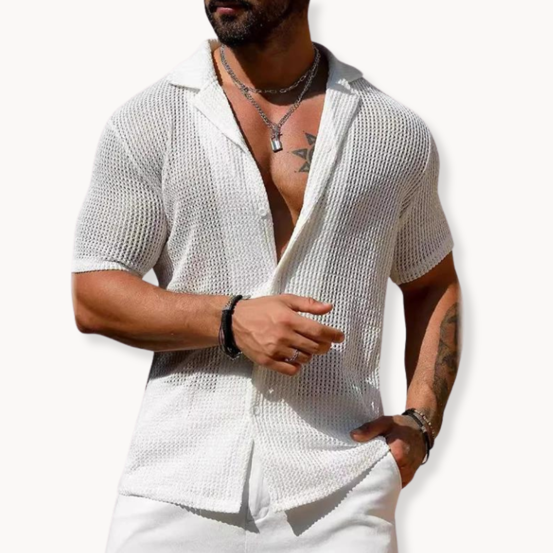 Milan | Elegante camisa de punto hueco