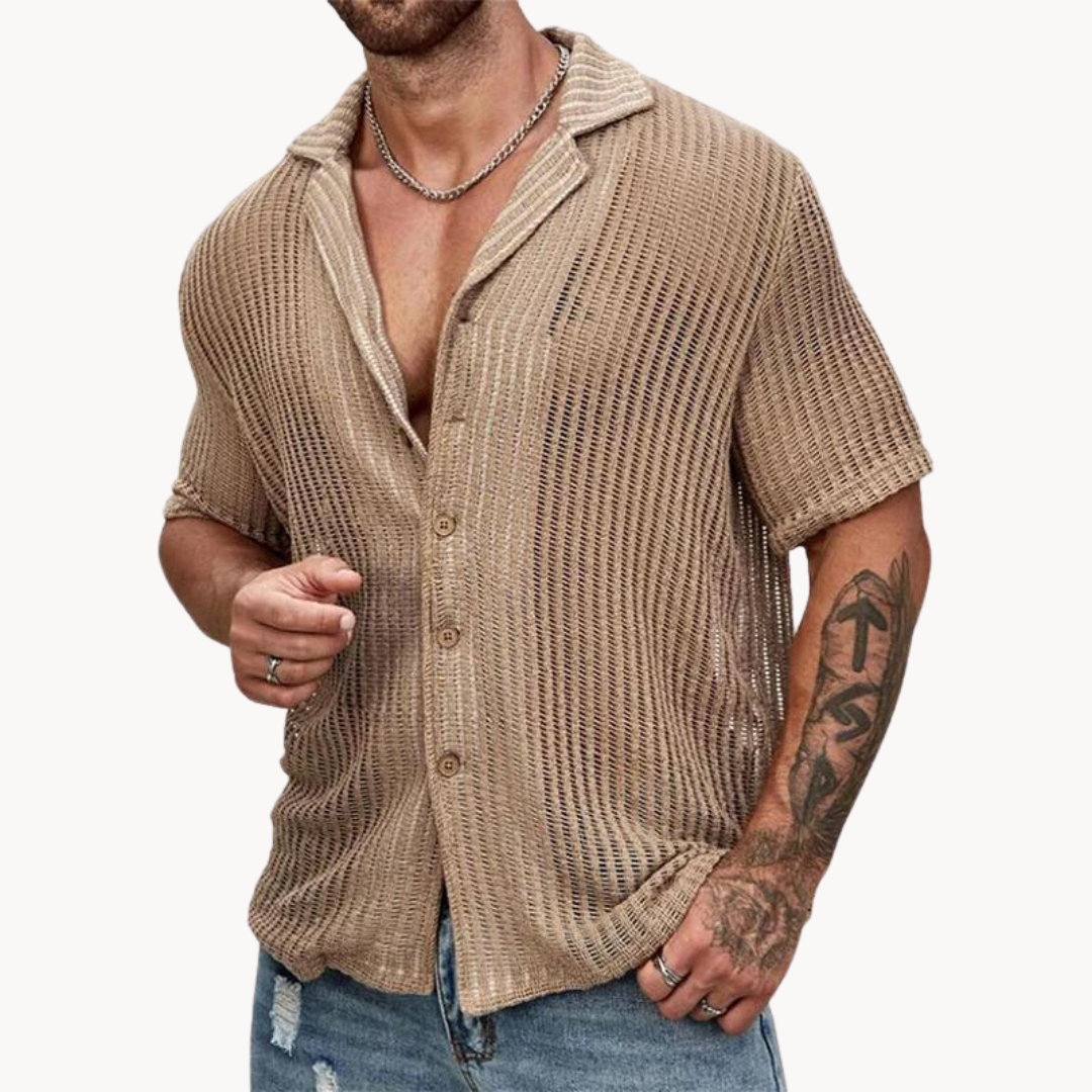 Milan | Elegante camisa de punto hueco