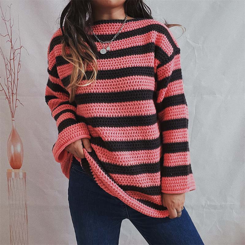 Jersey Xanthia | Jersey de punto a rayas holgado