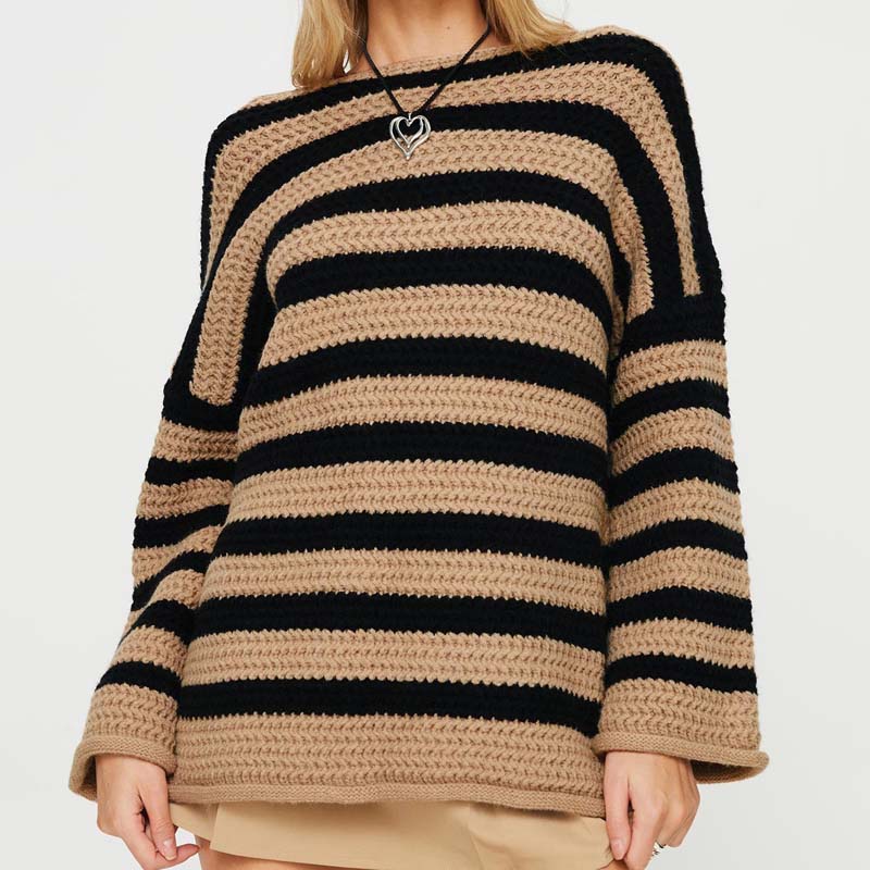 Jersey Xanthia | Jersey de punto a rayas holgado