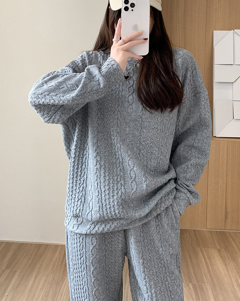 Jersey de dos piezas de manga larga y pantalón de mujer