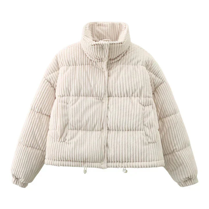 Chaqueta de invierno de pana de alta calidad para mujer