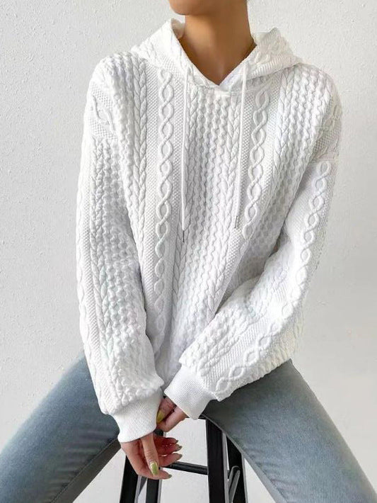 Jersey con capucha de manga larga para mujer