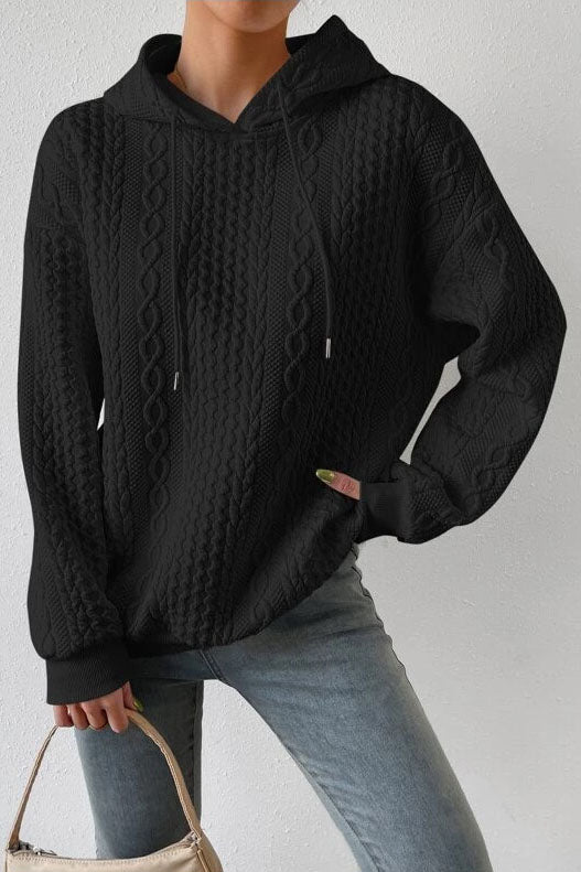 Jersey con capucha de manga larga para mujer