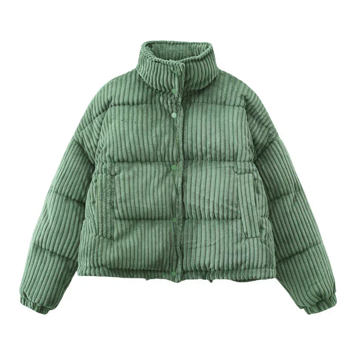 Chaqueta de invierno de pana de alta calidad para mujer