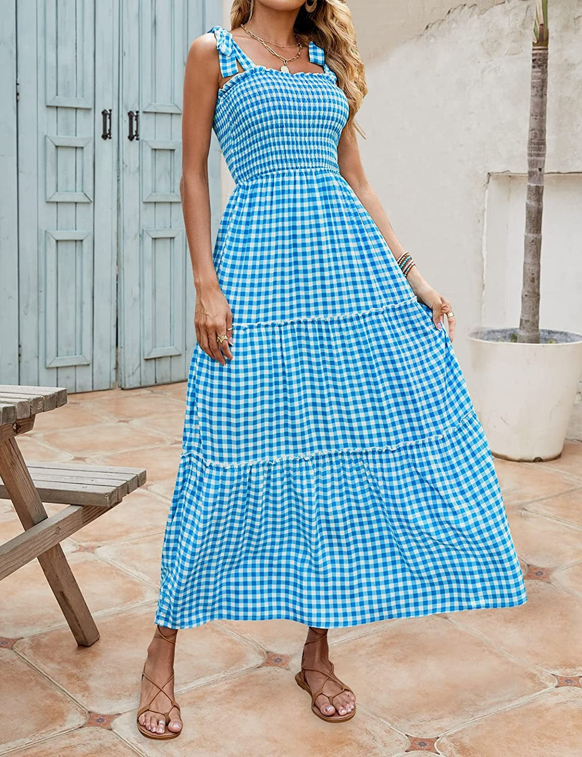 Vestidos largos sueltos de verano para mujer con estampado bohemio