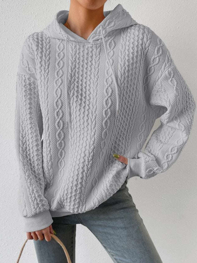 Jersey con capucha de manga larga para mujer