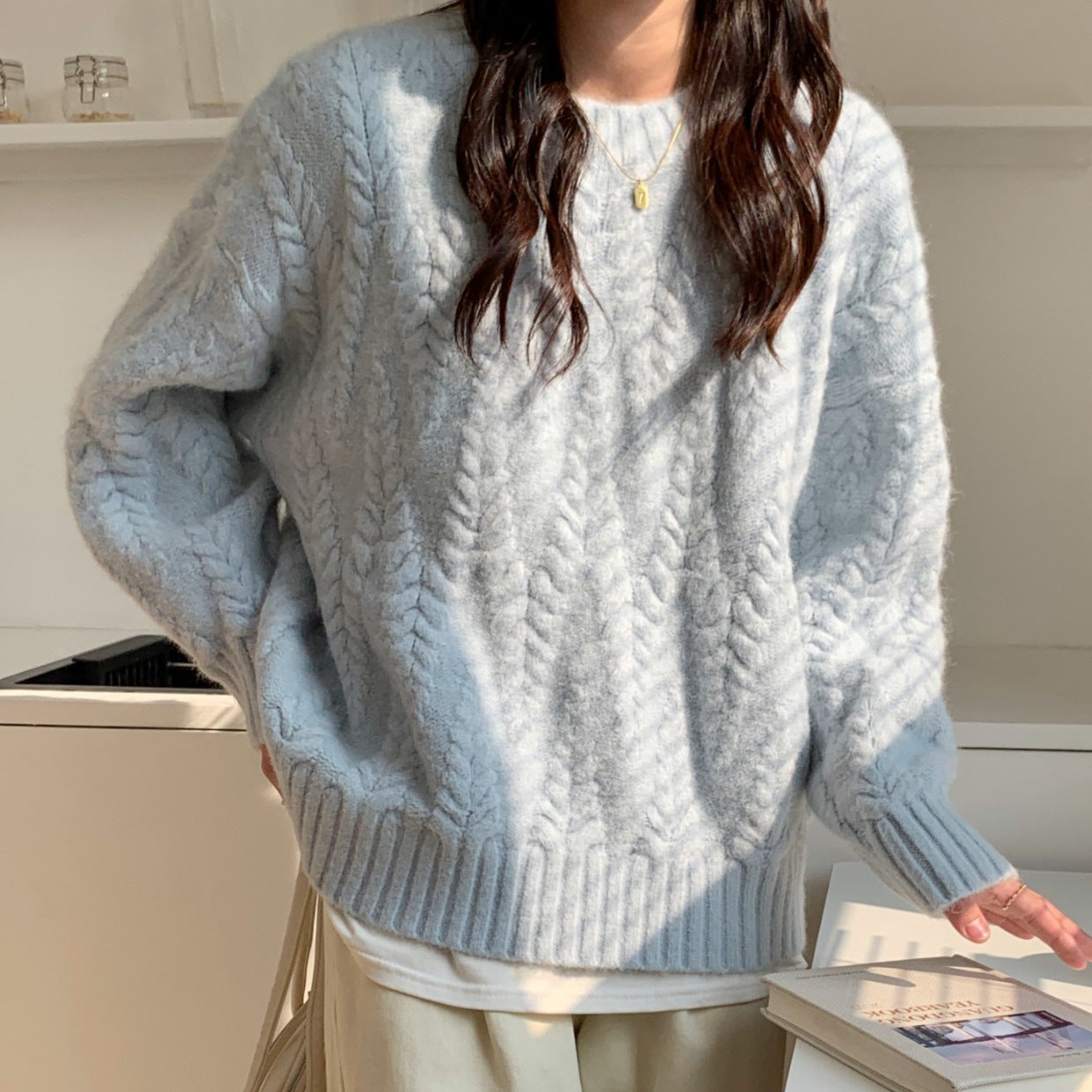 Jersey de punto holgado para mujer