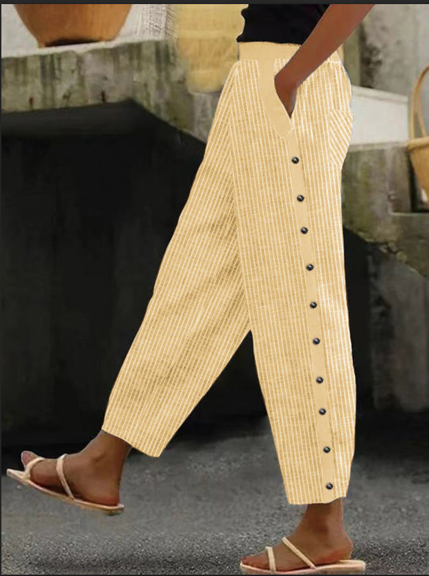Cómodos pantalones anchos para mujer
