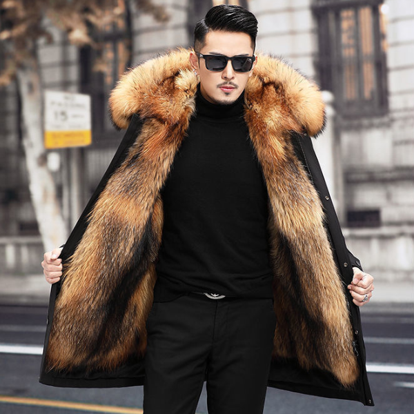 Carsten Coat | Abrigo de invierno de piel sintética para hombre