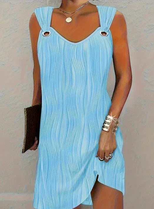 Caroline - Vestido de rayas onduladas