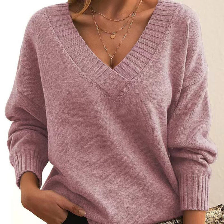 Jocelyn | jersey relajado con cuello de pico