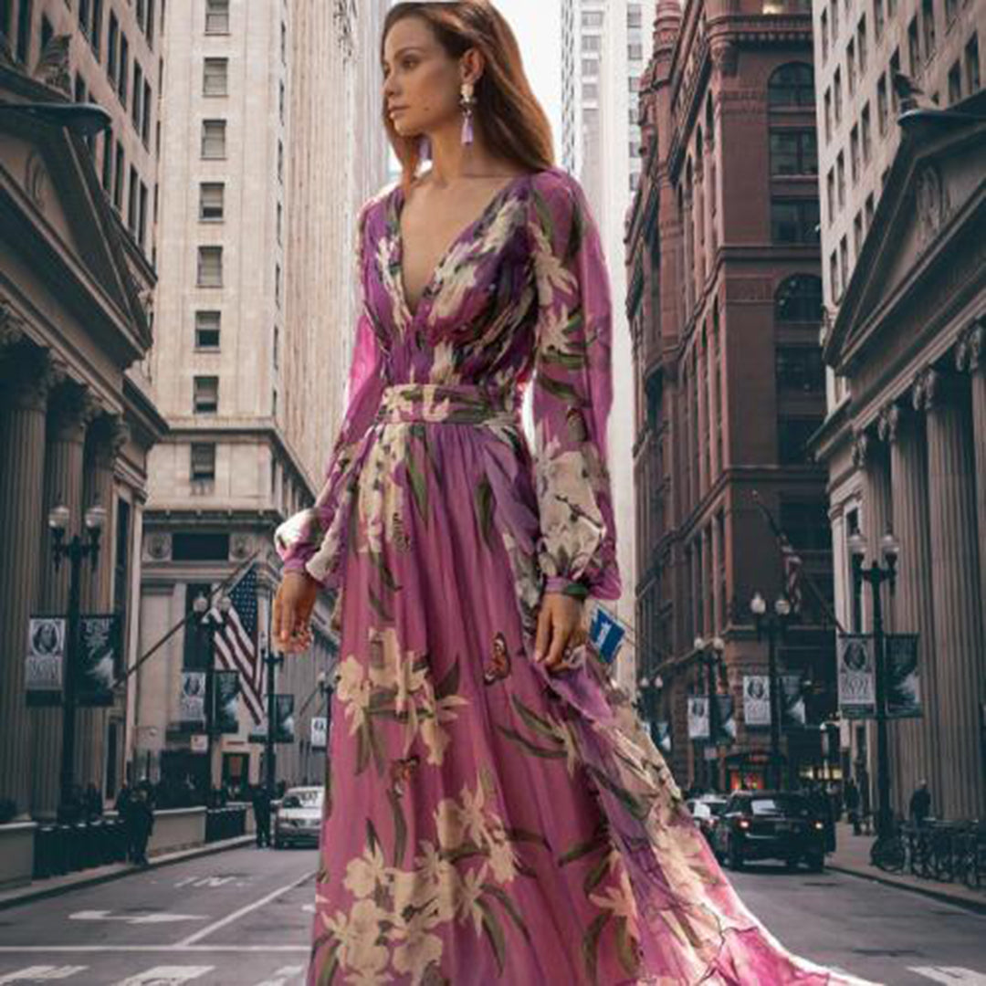 Alta Calidad Elegante Maxi Vestido de Moda para Mujeres