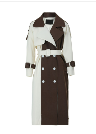 Donika Coat | Trenca bicolor para mujer