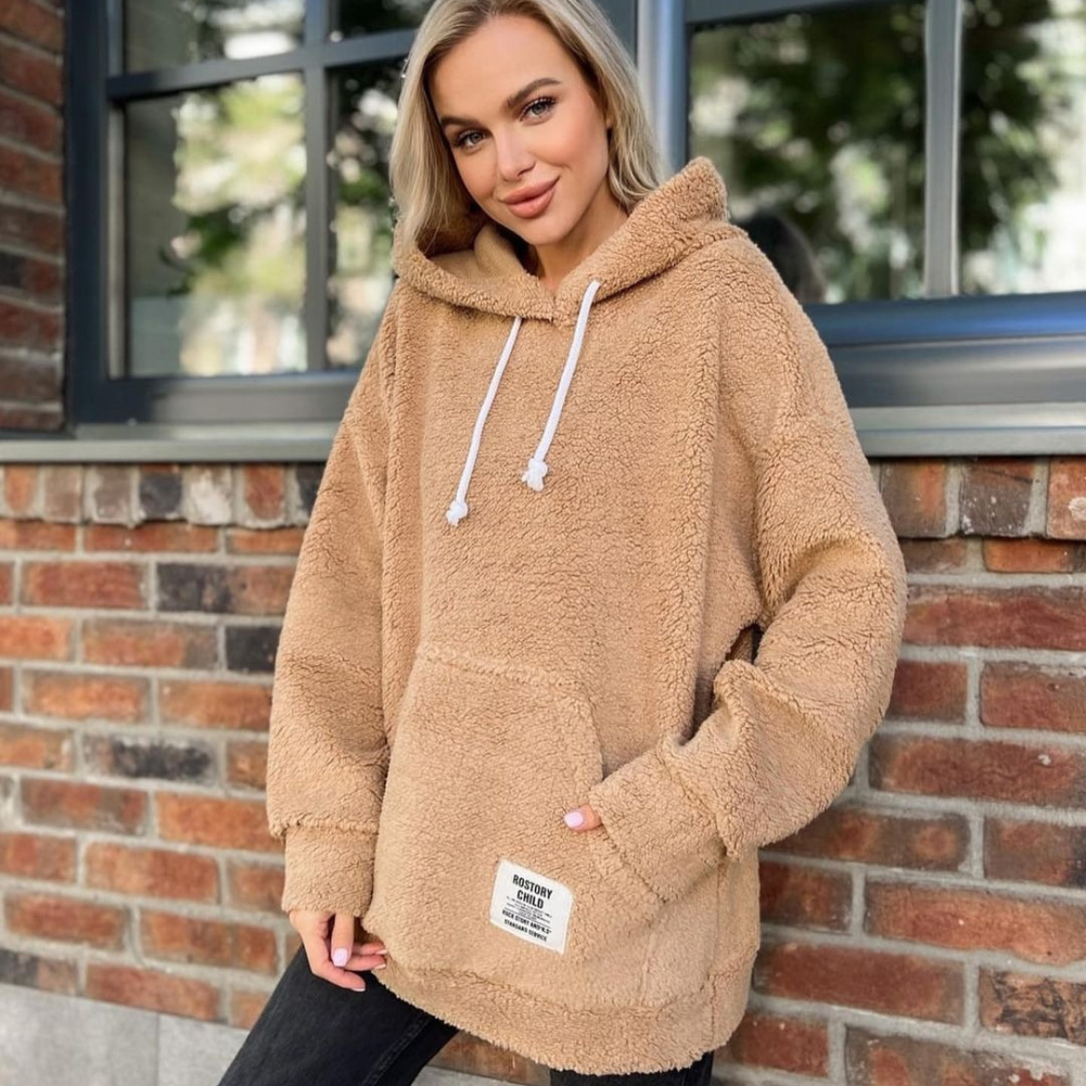 Sudadera con capucha de felpa a la moda | Rachel