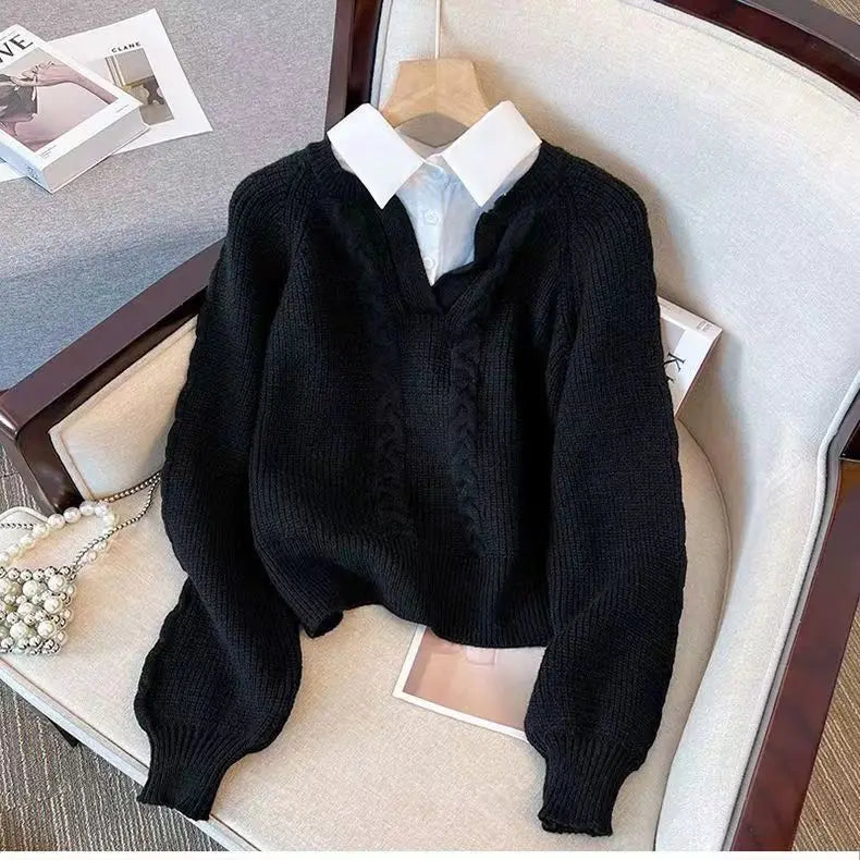 Kristina - jersey de invierno de punto retro