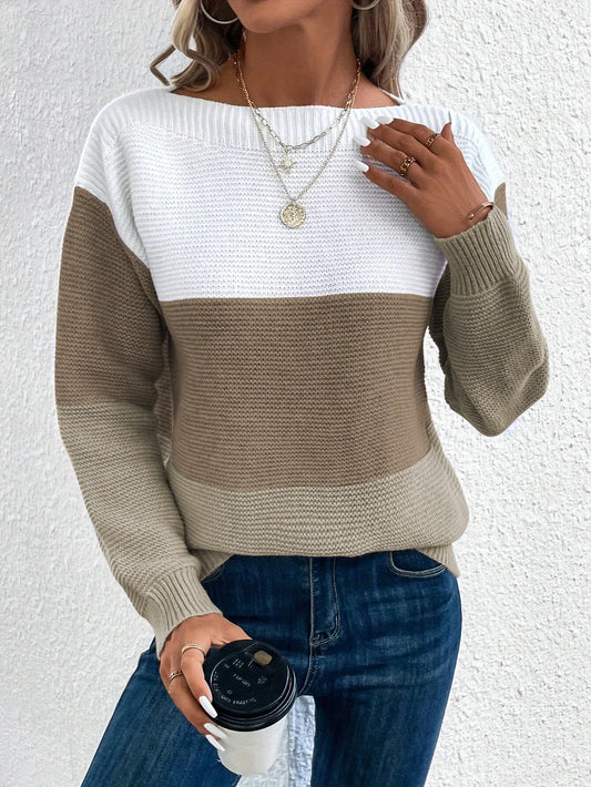 Jersey Casual Allysa | Jersey Casual Rayas Cuello Ancho