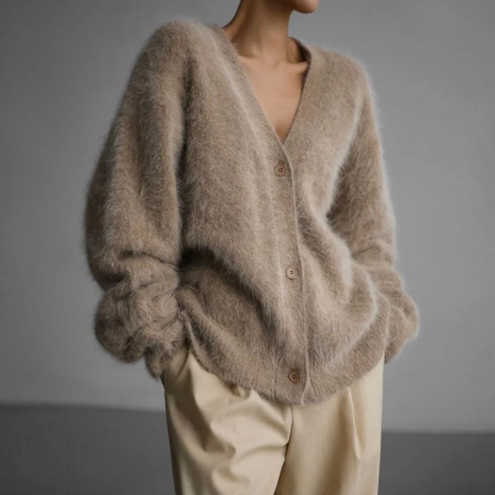 Demetria - Acogedora chaqueta de alta costura para mujer