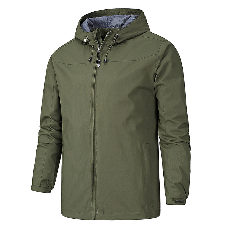 Elegante chaqueta softshell impermeable con capucha para hombre | Perfecta para otoño/invierno