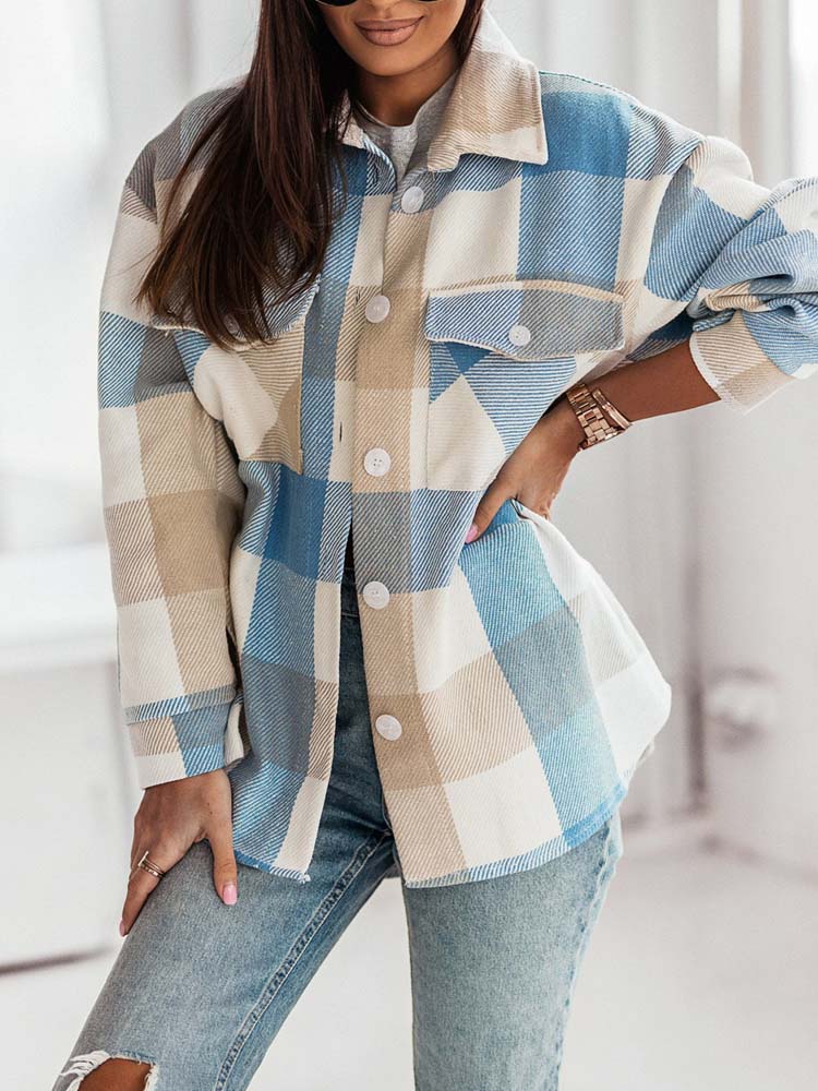 Odalis | Elegante blusa de cuadros escoceses