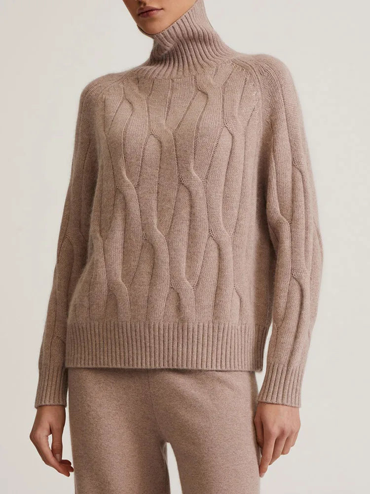 Delano jersey de punto con cuello alto para mujer
