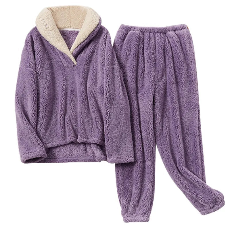 Heidi-Mode | Cómodo conjunto de pijama esponjoso - Ideal para el invierno