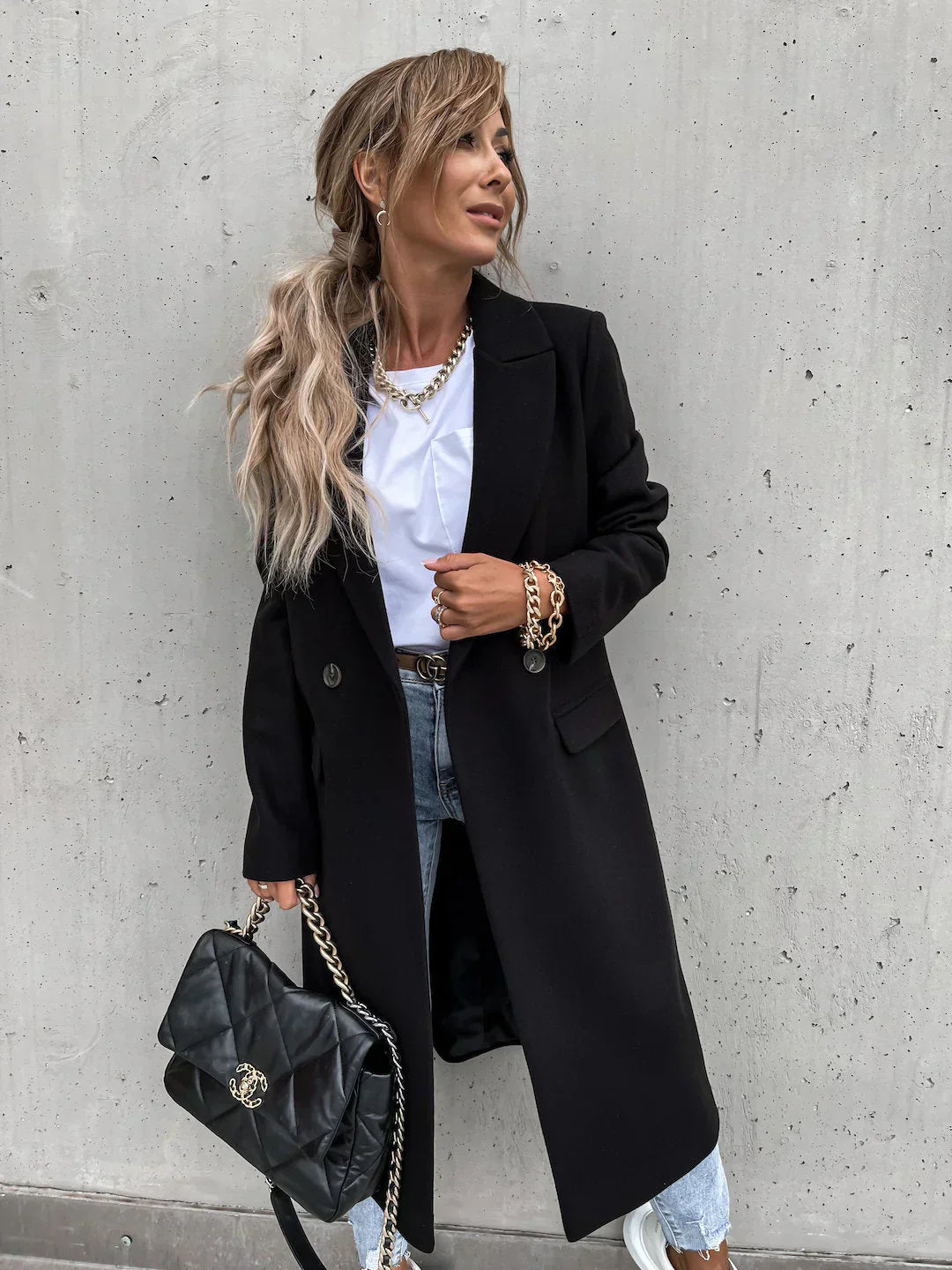 Novi | elegante y cálido abrigo de señora