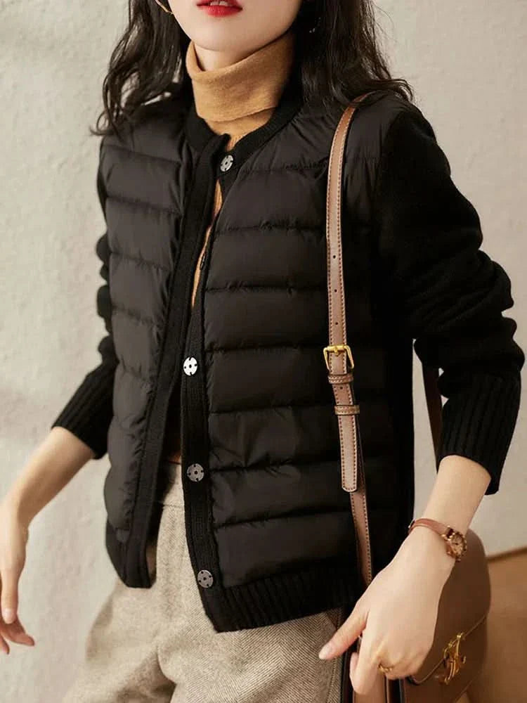 Chaqueta tipo puffer elegante e impermeable: cálida, resistente y cómoda para mujer