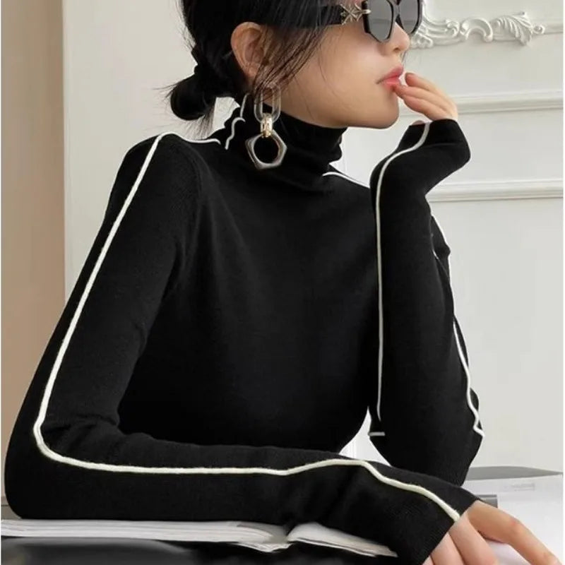 Julietta - elegante jersey de punto de cuello alto