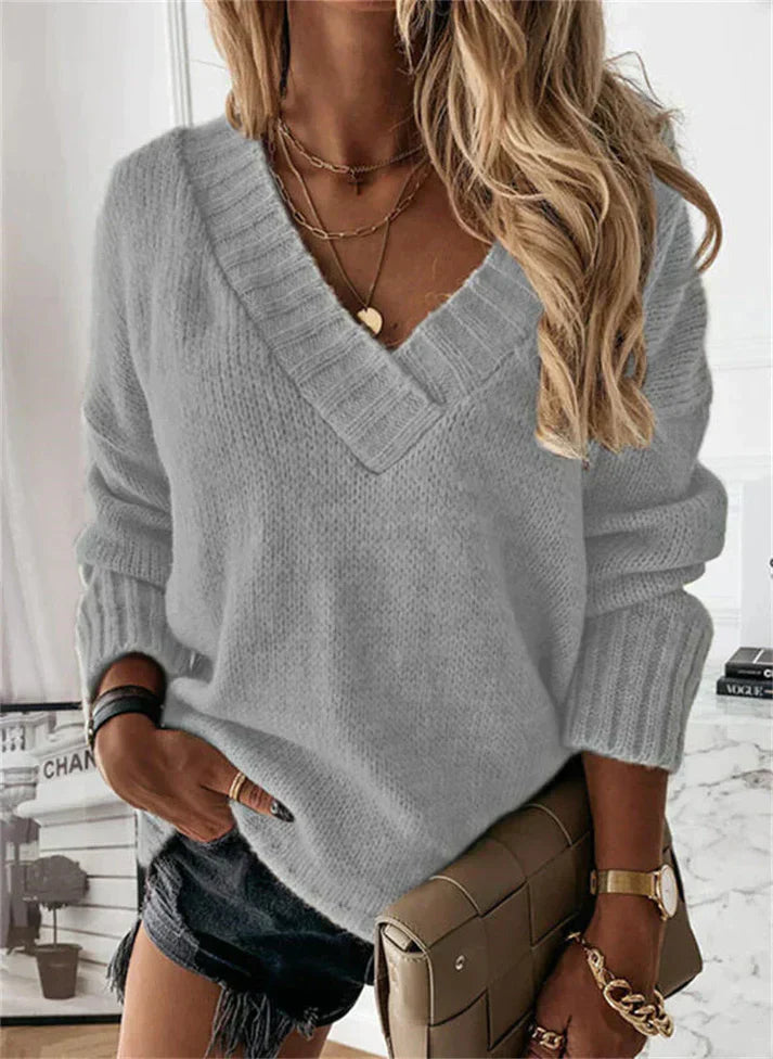 Jolie | Elegante jersey otoñal con cuello en V para mujer