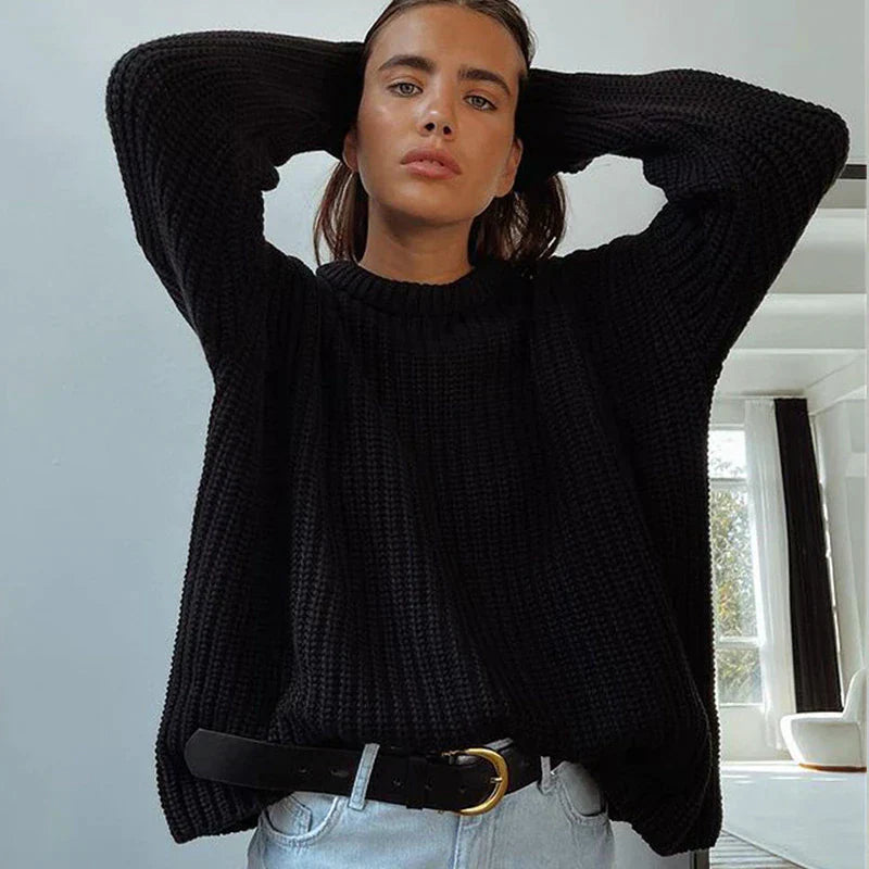Lora - Elegante jersey otoñal de punto elástico para mujer
