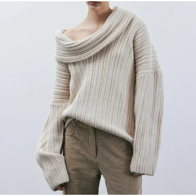 Ugonia Sweater - Jersey de punto sin hombros