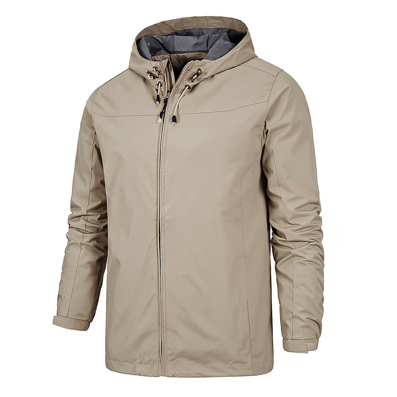 Elegante chaqueta softshell impermeable con capucha para hombre | Perfecta para otoño/invierno