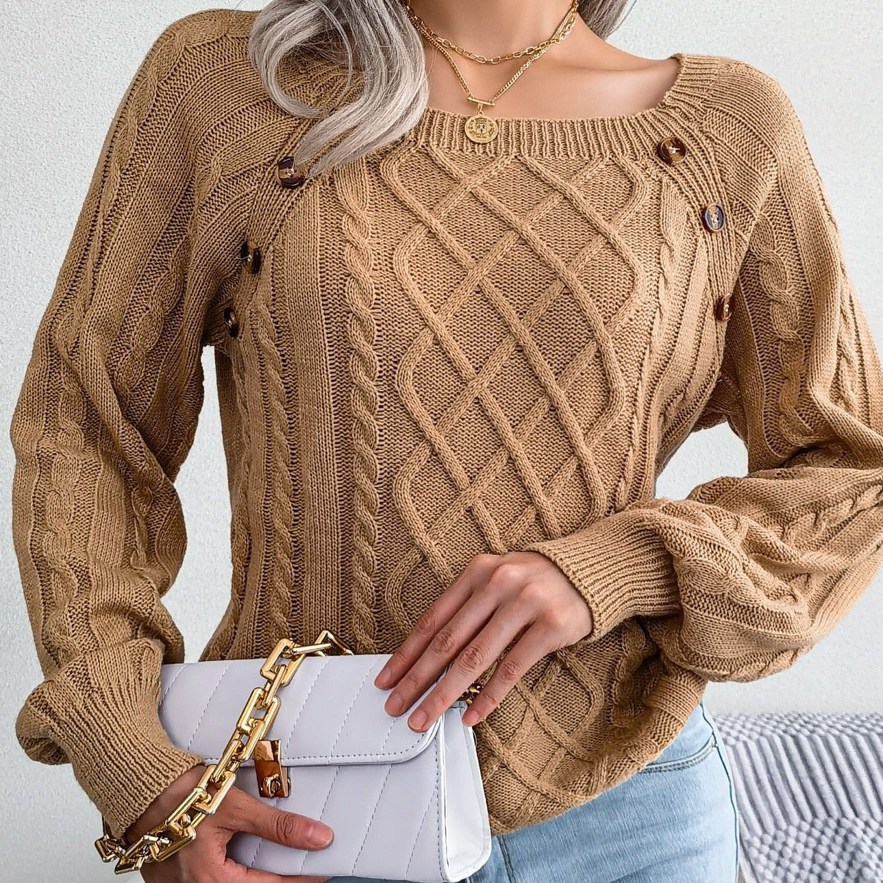 ADELINDA - Elegante jersey de punto para mujer