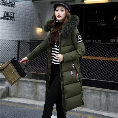 Fridli | abrigo largo de invierno con cuello de piel para mujer