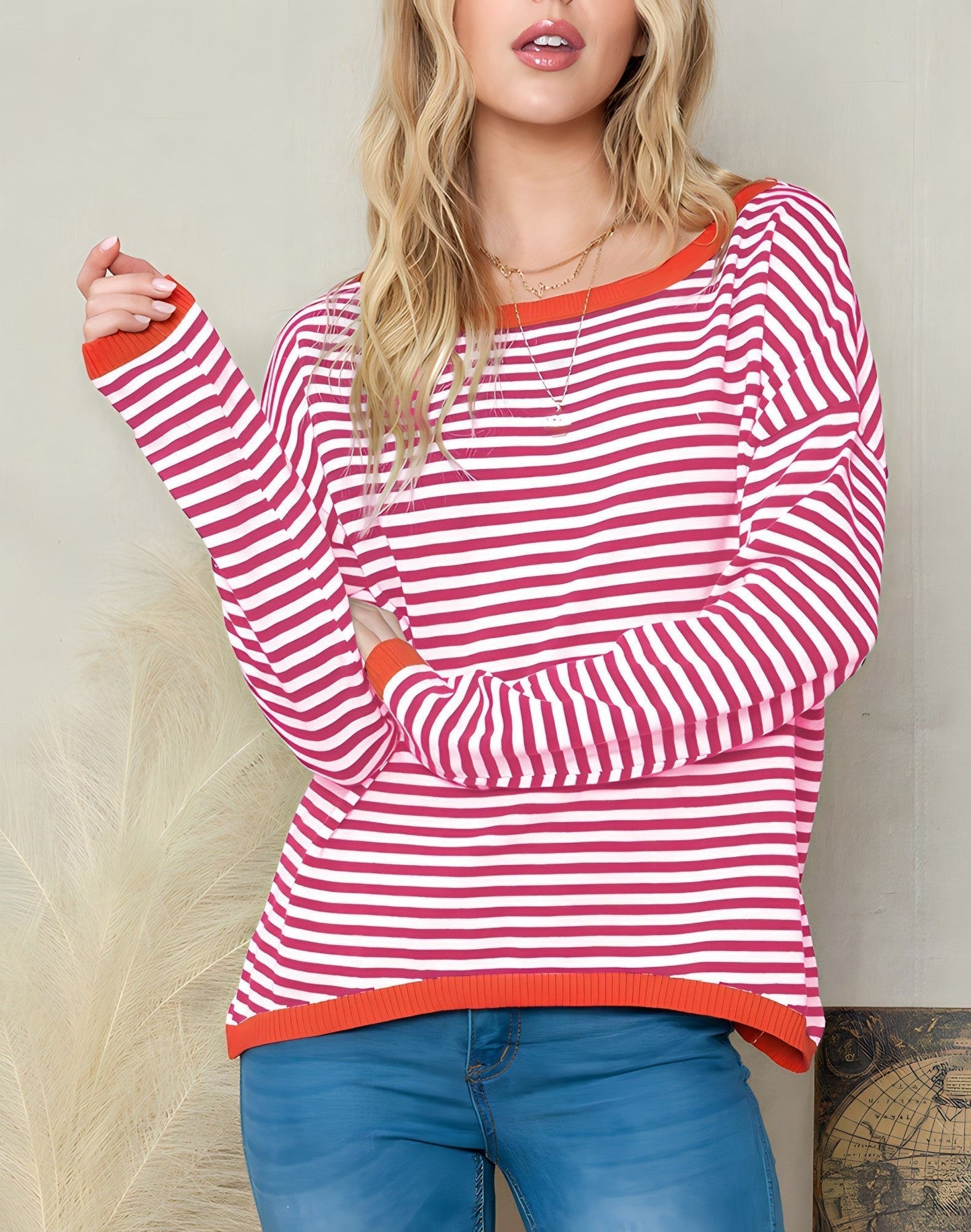 Jolie - Elegante jersey de rayas para mujer
