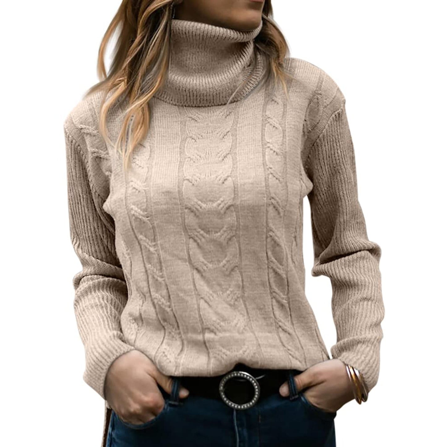 KATE™ JERSEY DE CUELLO ALTO (CONFECCIONADO EN VISCOSA DE ALTA CALIDAD)
