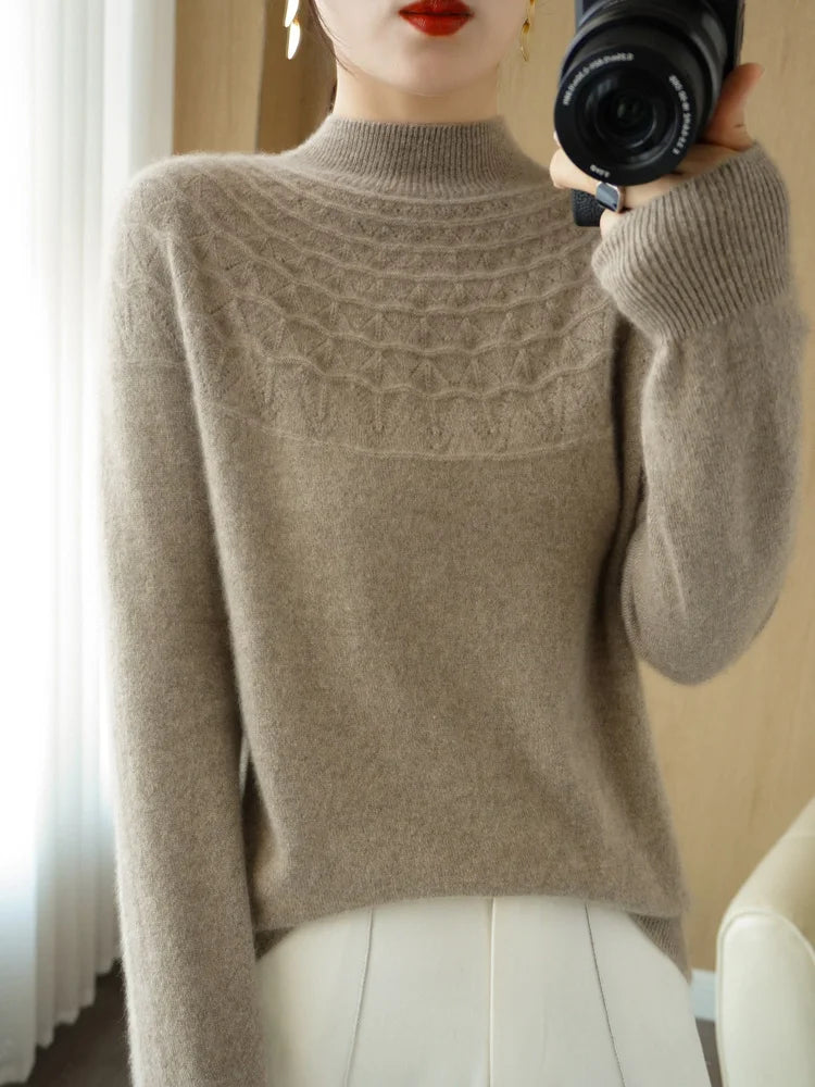 Jersey de invierno Dako con cuello moca